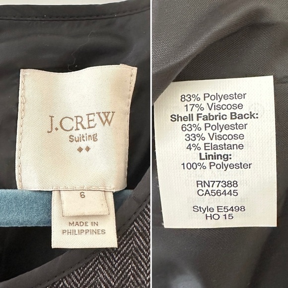 J Crew Suiting Gray Herringbone Sleeveless Sheath Dress Women’s Size 6 Career - Picture 12 of 17